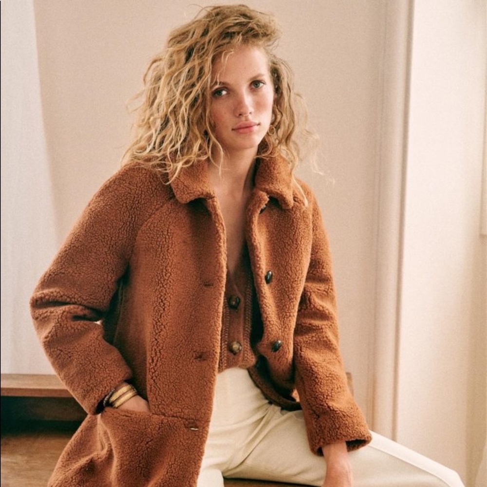 BRAND NEW Sézane Isae Coat (Brown)